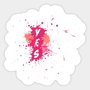 YES Splash | Pink Version Sticker